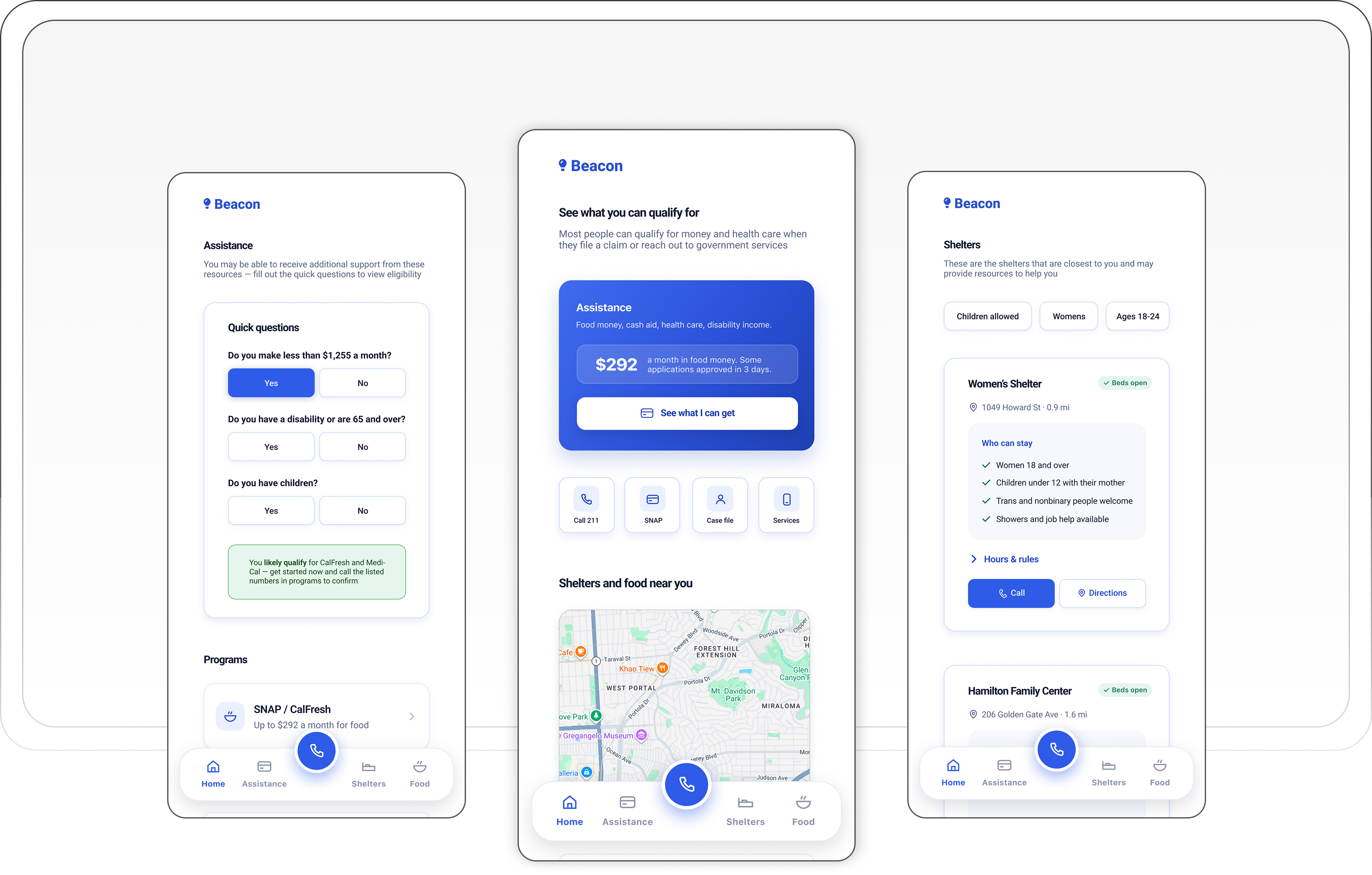 Beacon — an accessible platform connecting unhoused individuals with critical local resources
