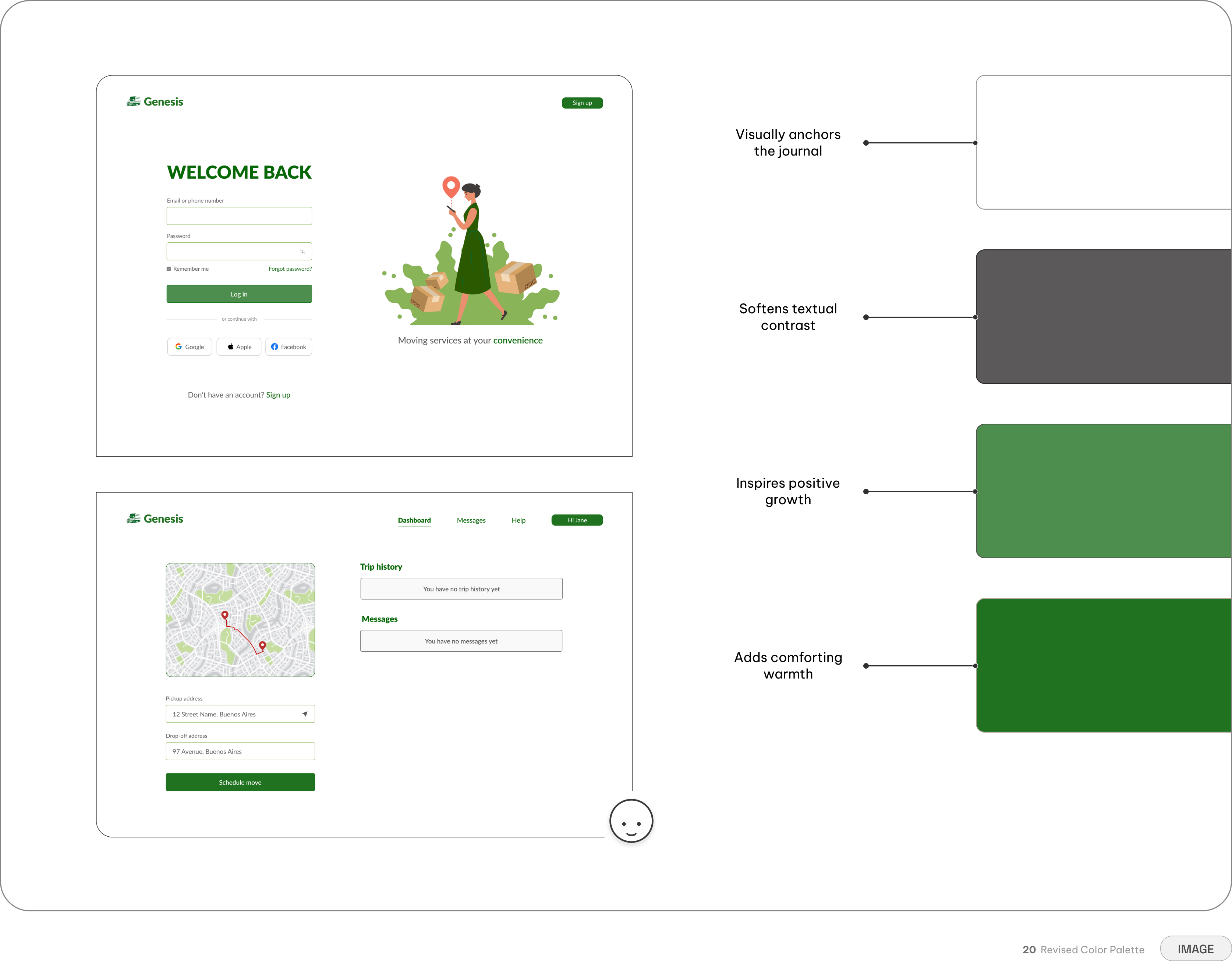 Genesis design system — typography