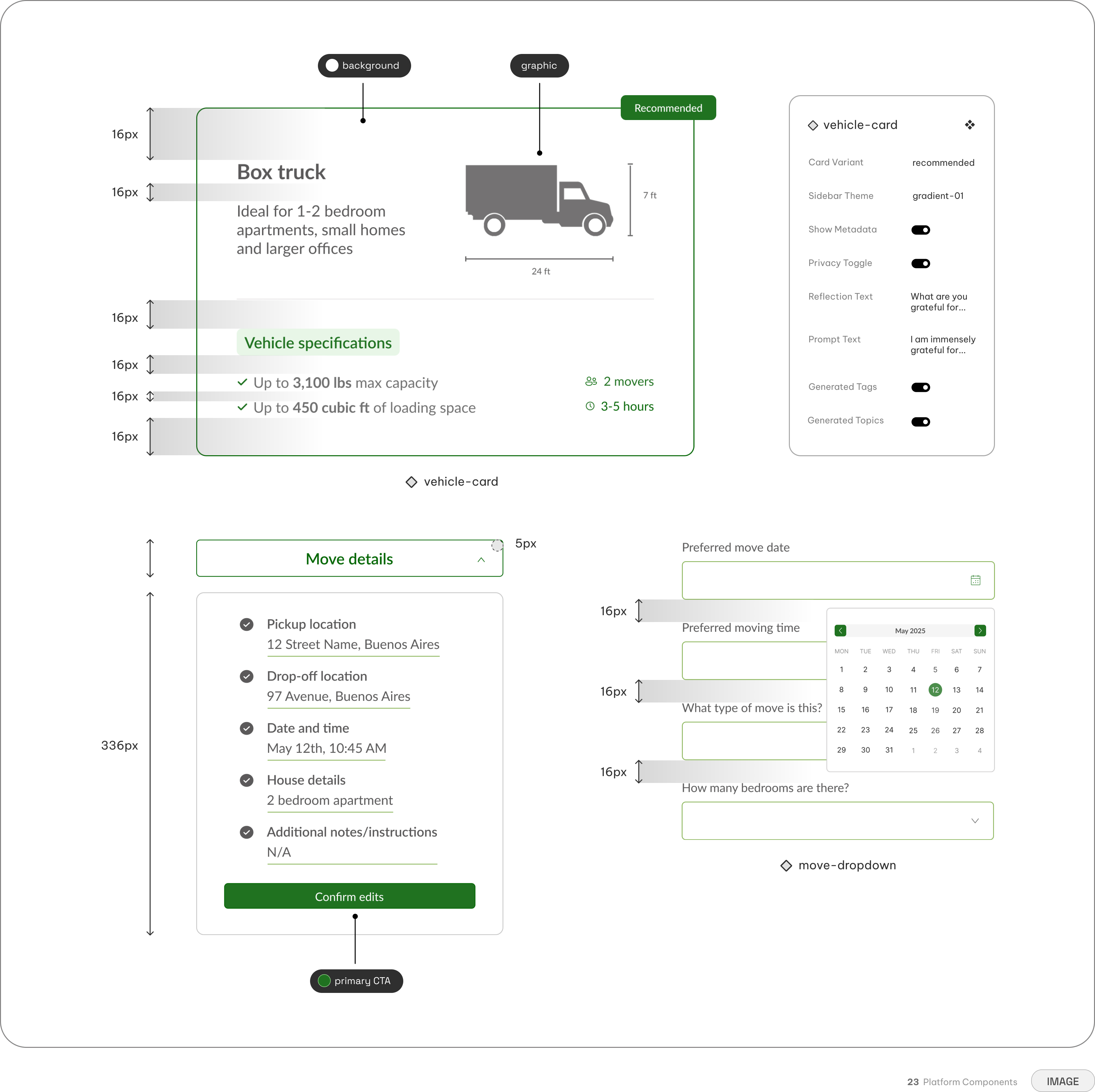 Genesis design system — component consistency