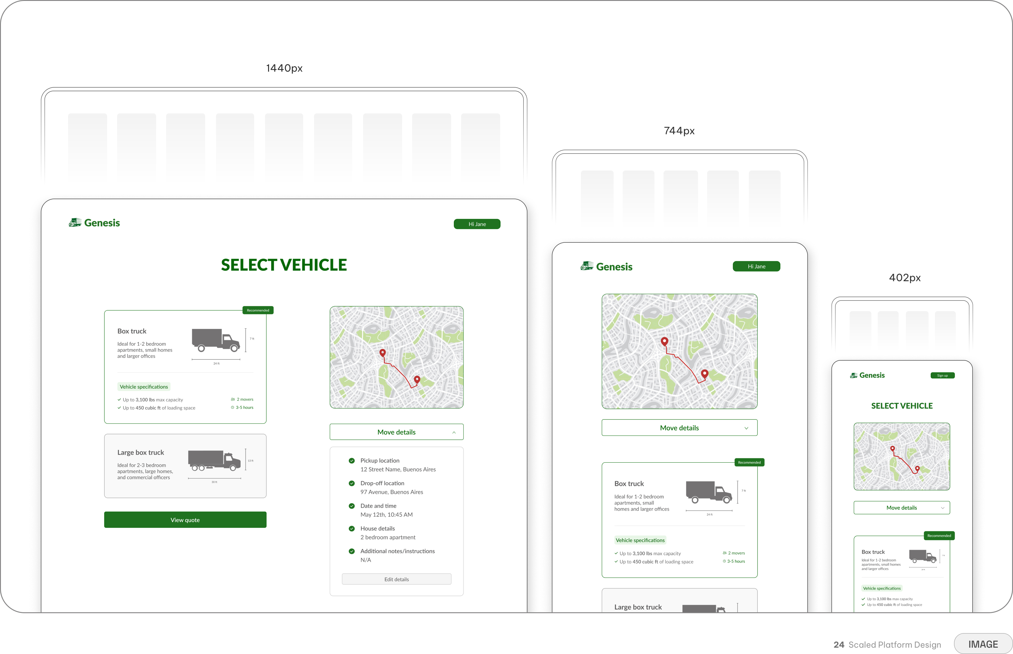 Genesis design system — responsive layout