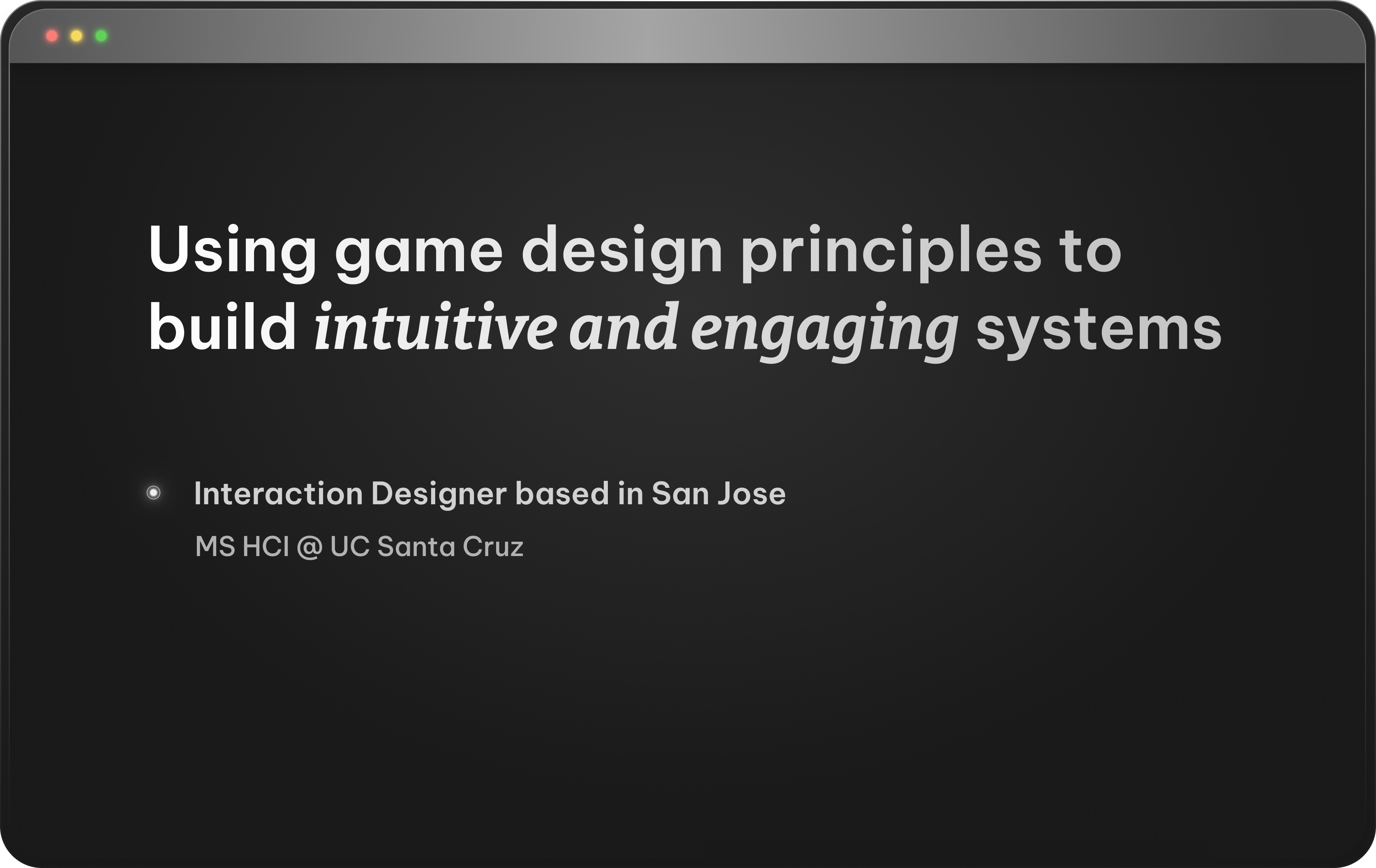 Isha Chury — Interaction Designer, MS HCI at UC Santa Cruz